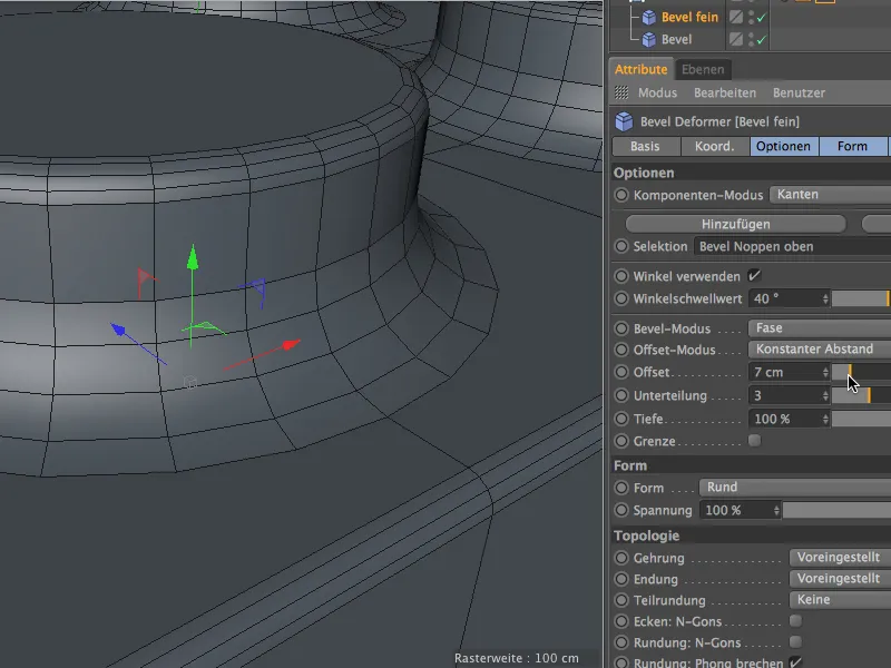 Neu in Release 16 - Modelling mit dem Bevel-Deformer