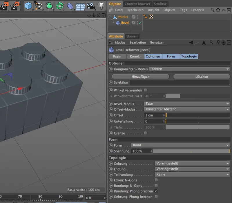 Neu in Release 16 - Modelling mit dem Bevel-Deformer