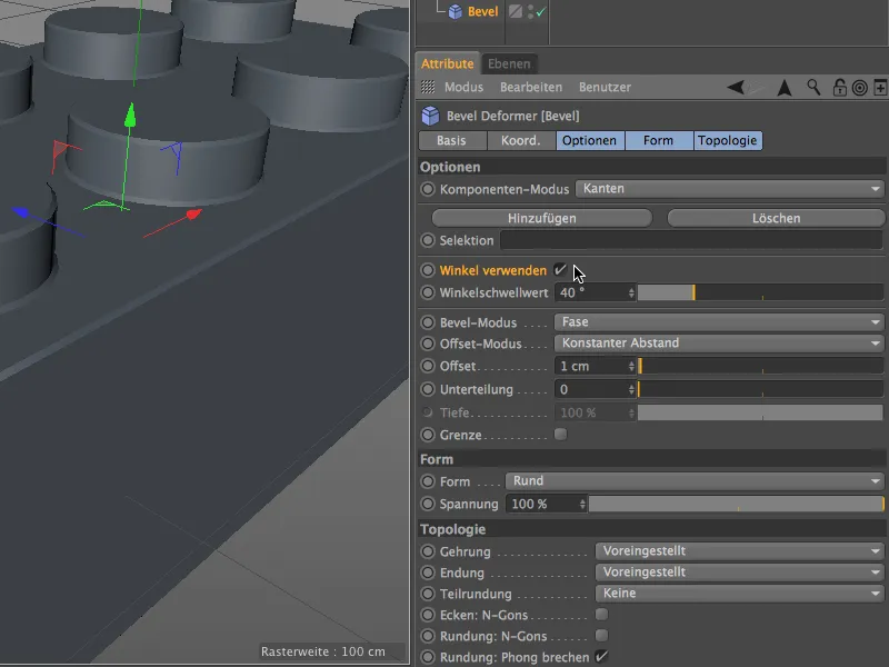 Neu in Release 16 - Modelling mit dem Bevel-Deformer