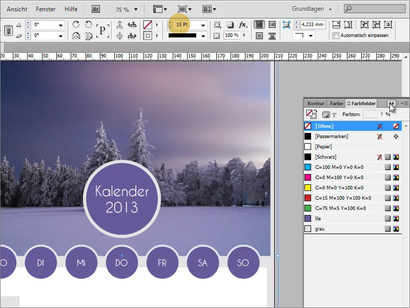 A crea un calendar foto inclusiv coperta în Adobe InDesign.