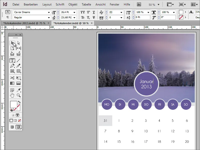 Realizați un calendar foto cu copertă inclusă în Adobe InDesign.