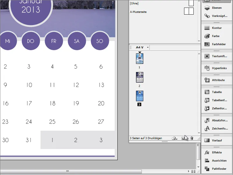 A crea un calendar foto cu copertă în Adobe InDesign.