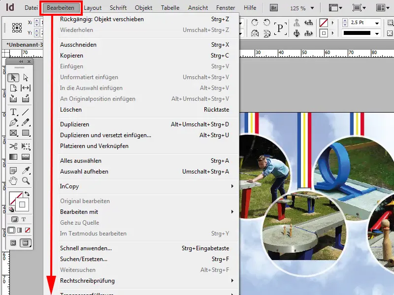 Sfaturi și trucuri pentru Adobe InDesign: ascunde instrumentul de selecție de conținut/cercul Donut