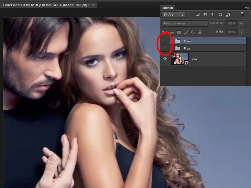 Compoziție Photoshop - Foc și Gheață - Partea 11 - Ceața înghețată și ajustări de culoare