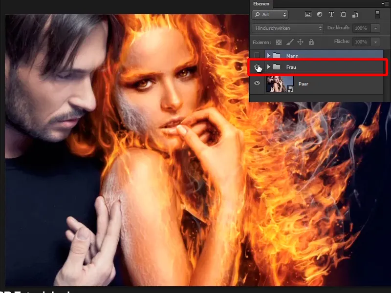 Photoshop-Composing - Foc și gheață - Partea 11 - Cețul înghețat și ajustările de culoare