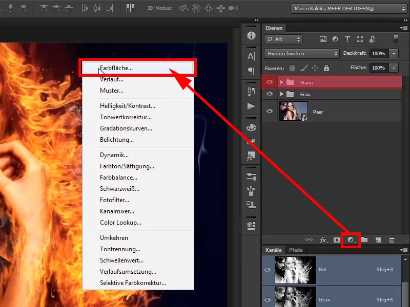 Photoshop-Composing - Foc și gheață - Partea 11 - Cețul înghețat și ajustările de culoare