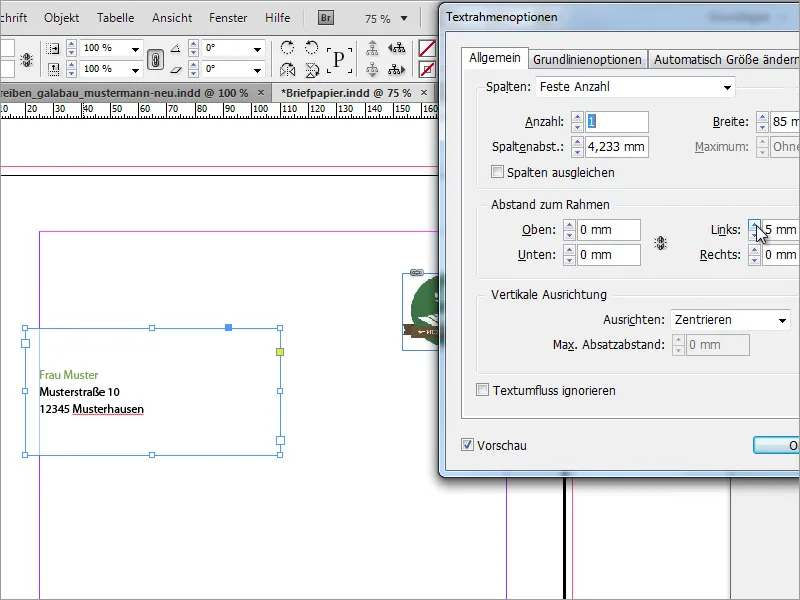 Realizarea unui șablon de scrisoare clasic/modern și jucaus în Adobe InDesign.