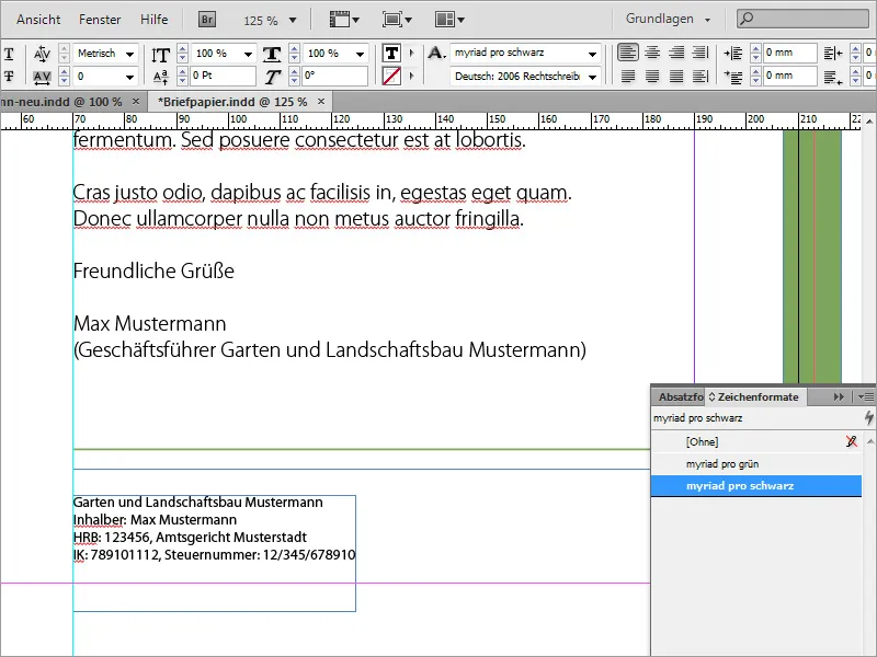 Realizați un șablon de scrisoare clasic/modern și jucăuș în programul Adobe InDesign.