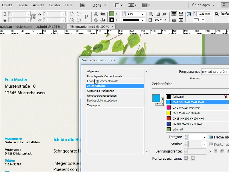 Creare hârtie de scris clasică/modernă și jucăușă în Adobe InDesign