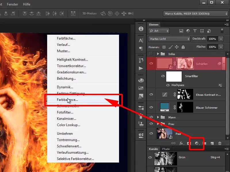 Photoshop-Composing - Feuer und Eis - Teil 12: Die finalen Schritte