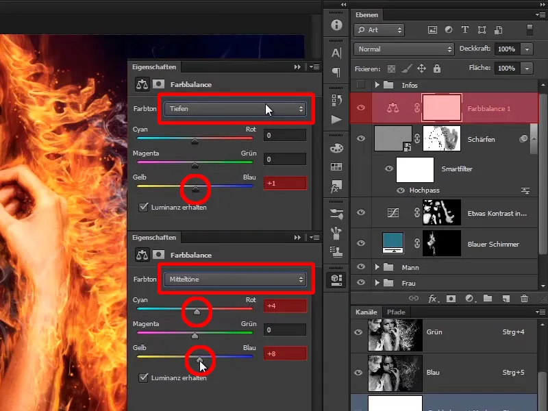 Photoshop-Composing - Feuer und Eis - Teil 12: Die finalen Schritte