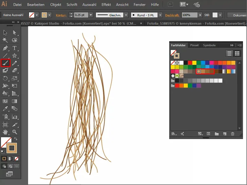 Haare in Illustrator malen