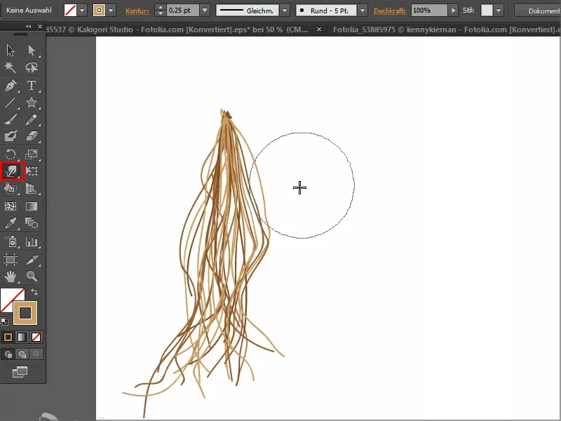 Haare in Illustrator malen