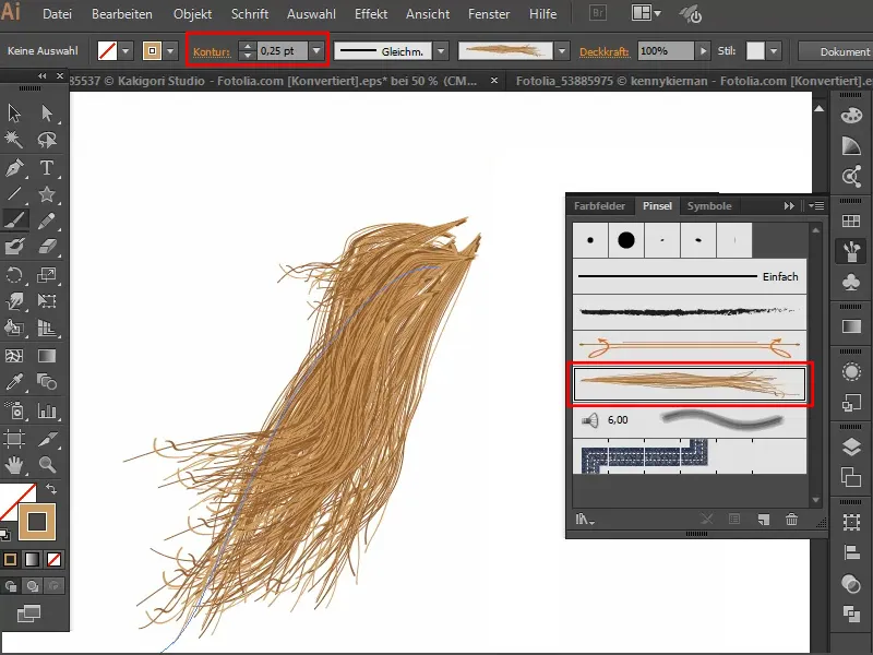 Haare in Illustrator malen