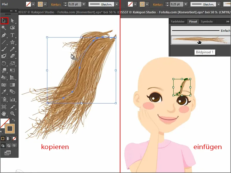 Haare in Illustrator malen