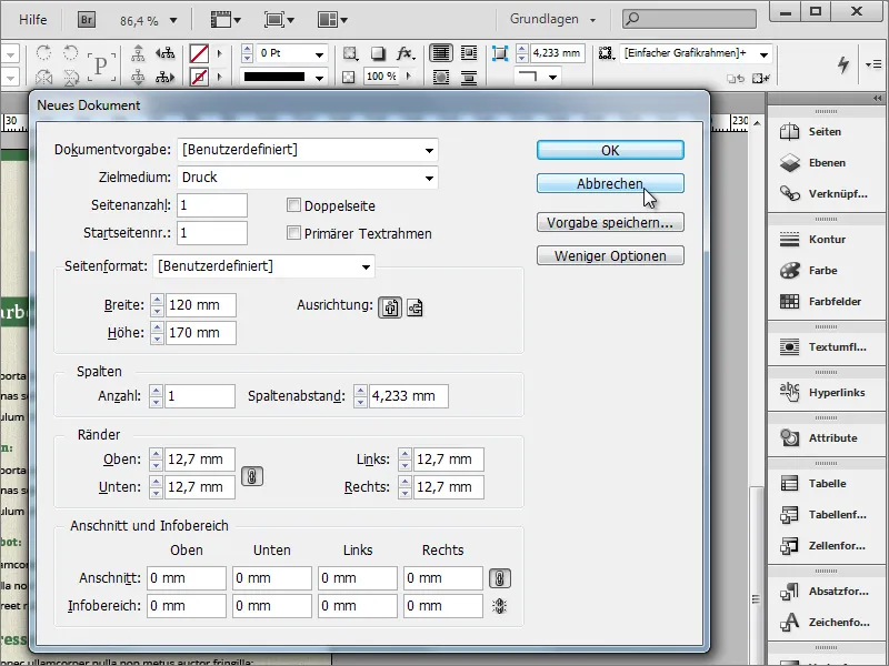 Creati un anunt de angajare in Adobe InDesign.