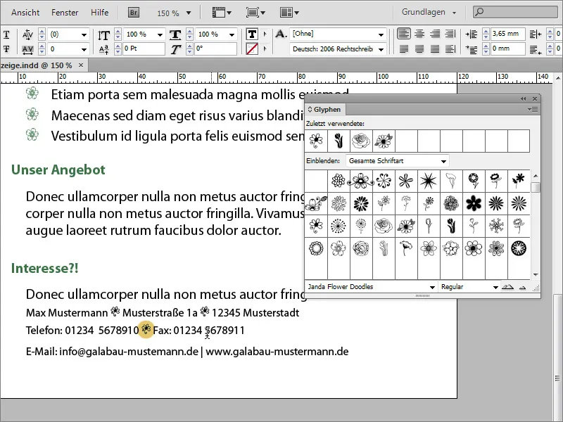 Elaborați un anunț de loc de muncă în Adobe InDesign.