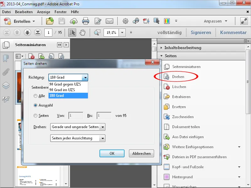 Seiten bearbeiten mit Acrobat