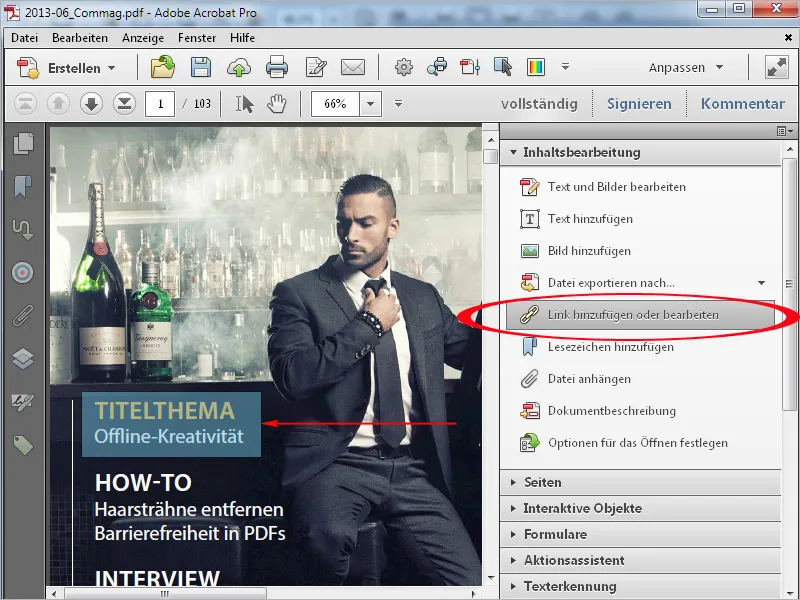 Texte und Objekte bearbeiten mit Acrobat