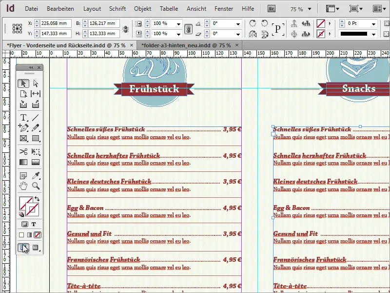 Crearea unui meniu profesional în Adobe InDesign - Partea 4