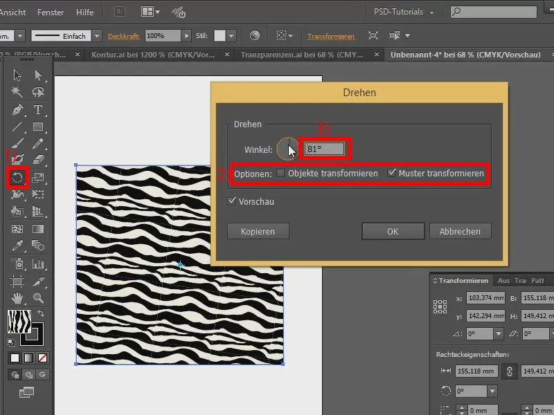 Muster drehen & transformieren leicht gemacht
