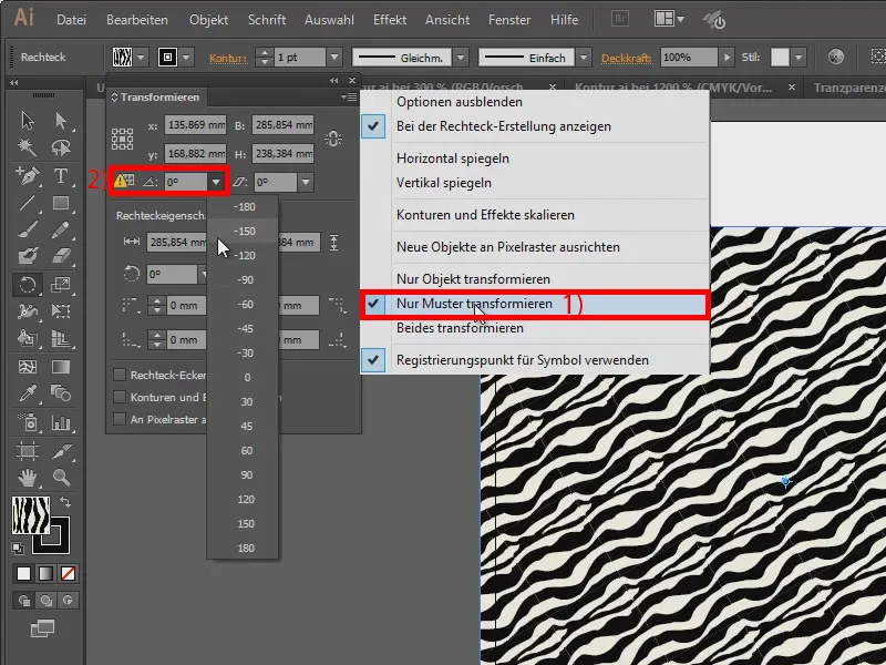 Muster drehen & transformieren leicht gemacht