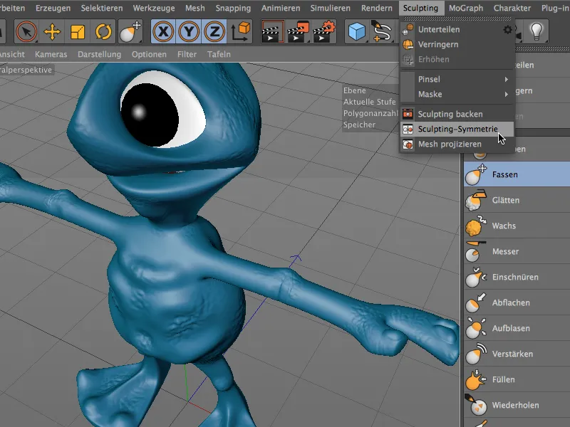 Neu in Release 15 - Verbesserte und neue Sculpting-Werkzeuge, technisches Sculpting