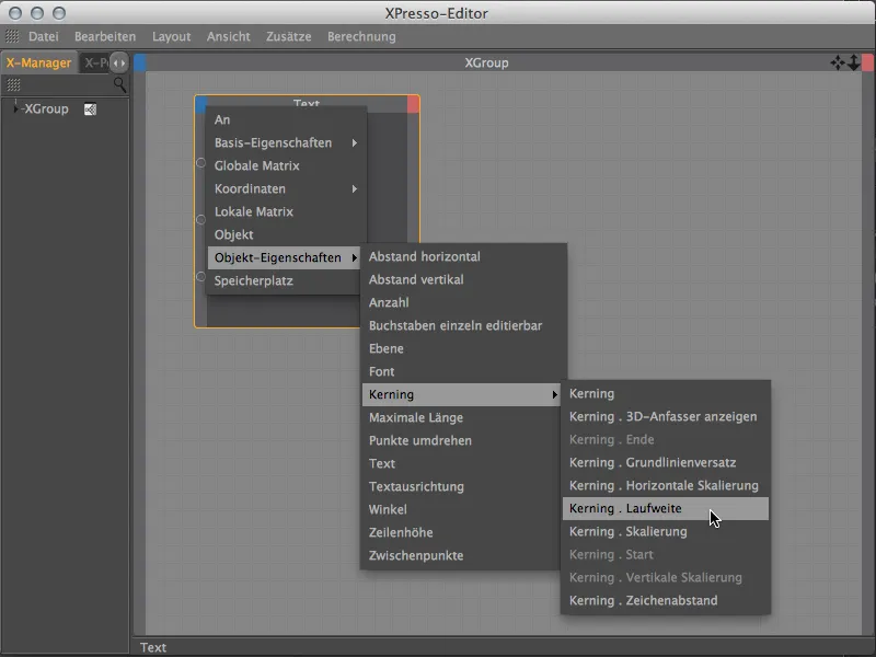 Neu in Release 15 - Kerning beim Text-Objekt