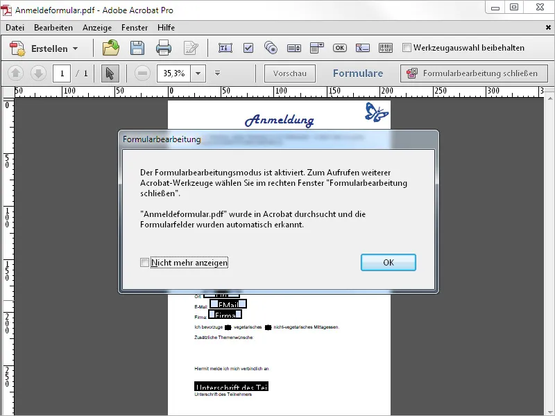 Formulare erstellen in Acrobat