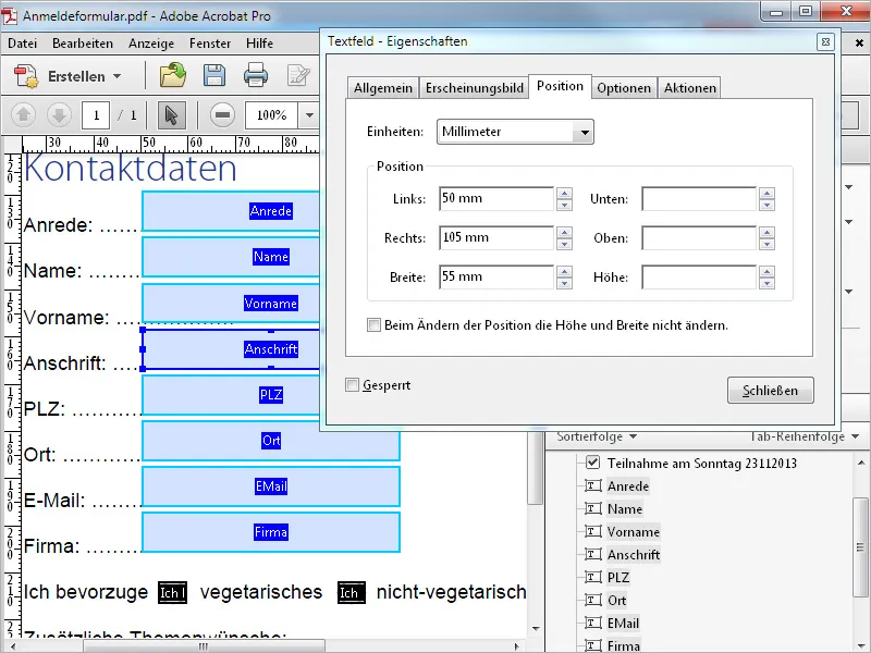 Formulare erstellen in Acrobat