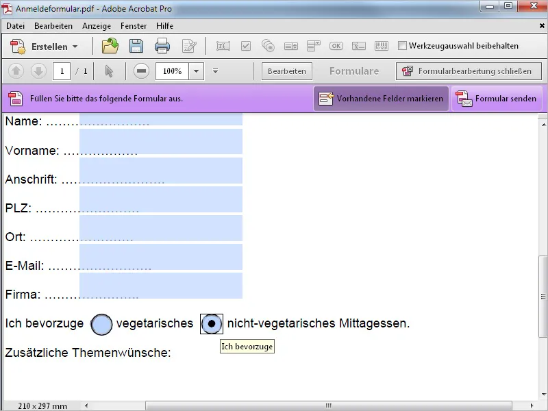 Formulare erstellen in Acrobat