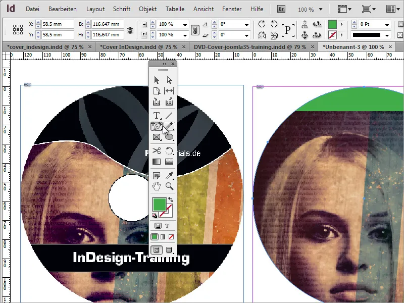 DVD-Cover und DVD-Label gestalten - Teil 4: Label erstellen in InDesign