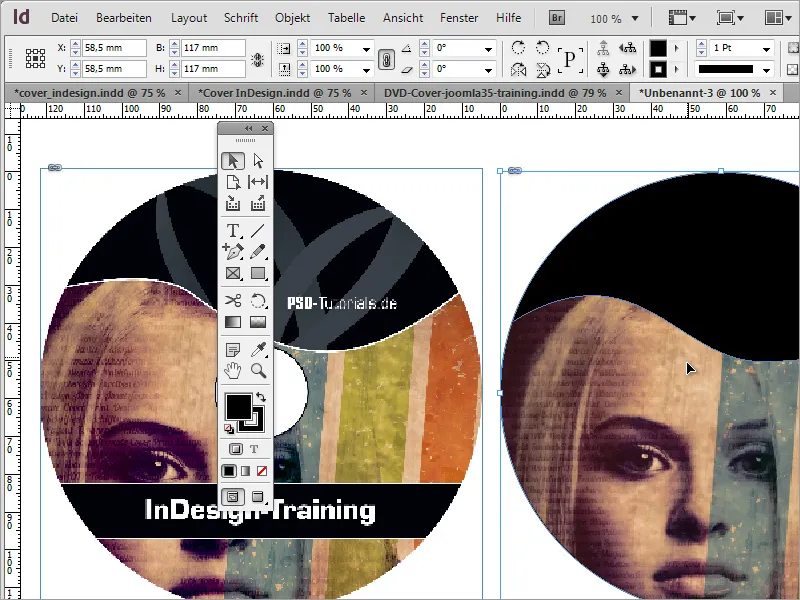 DVD-Cover und DVD-Label gestalten - Teil 4: Label erstellen in InDesign