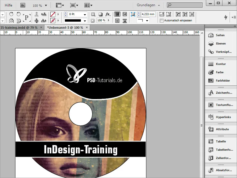 DVD-Cover und DVD-Label gestalten - Teil 4: Label erstellen in InDesign