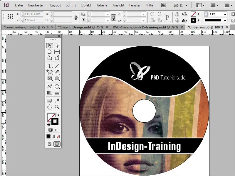 DVD-Cover und DVD-Label gestalten - Teil 4: Label erstellen in InDesign