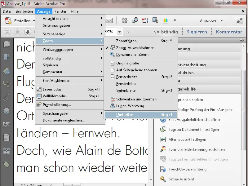 Dokumente barrierefrei gestalten mit Acrobat - Details bearbeiten