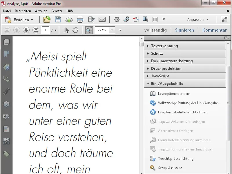 Dokumente barrierefrei gestalten mit Acrobat - Details bearbeiten