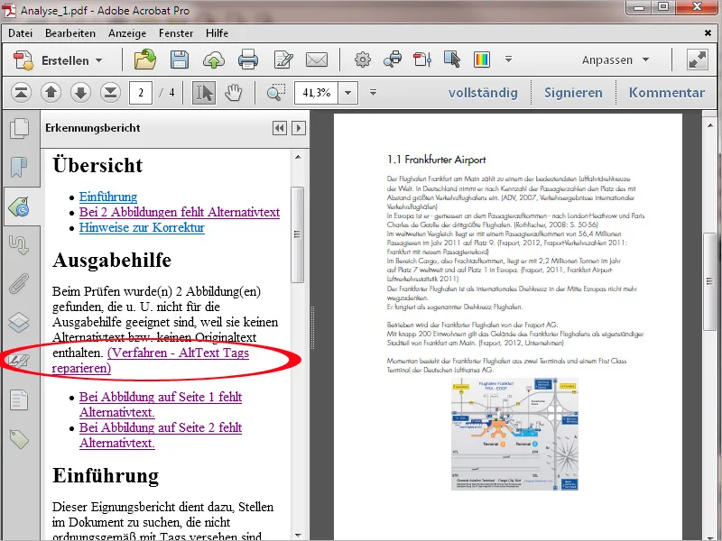 Dokumente barrierefrei gestalten mit Acrobat - Details bearbeiten