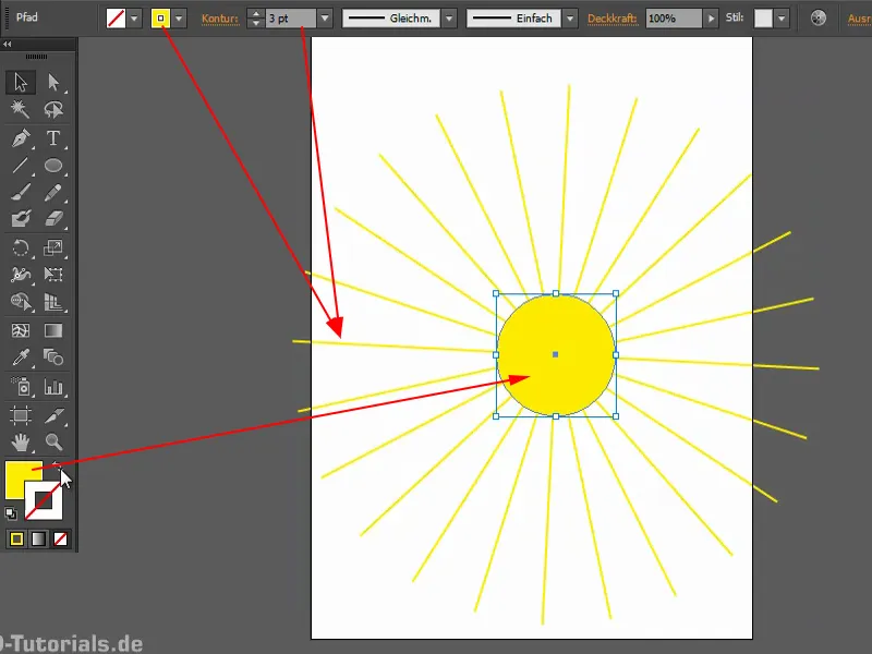 Sfaturi și trucuri pentru Adobe Illustrator: Cum să creezi efectul razelor de soare