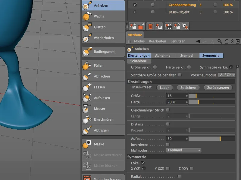 Neu in Release 14 - Modelling von Details mit Sculpting