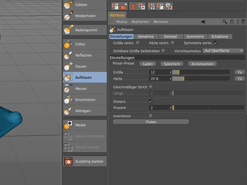 Neu in Release 14 - Modelling von Details mit Sculpting