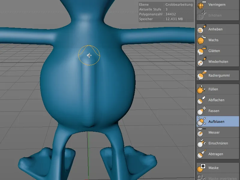 Neu in Release 14 - Modelling von Details mit Sculpting