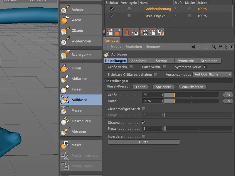 Neu in Release 14 - Modelling von Details mit Sculpting