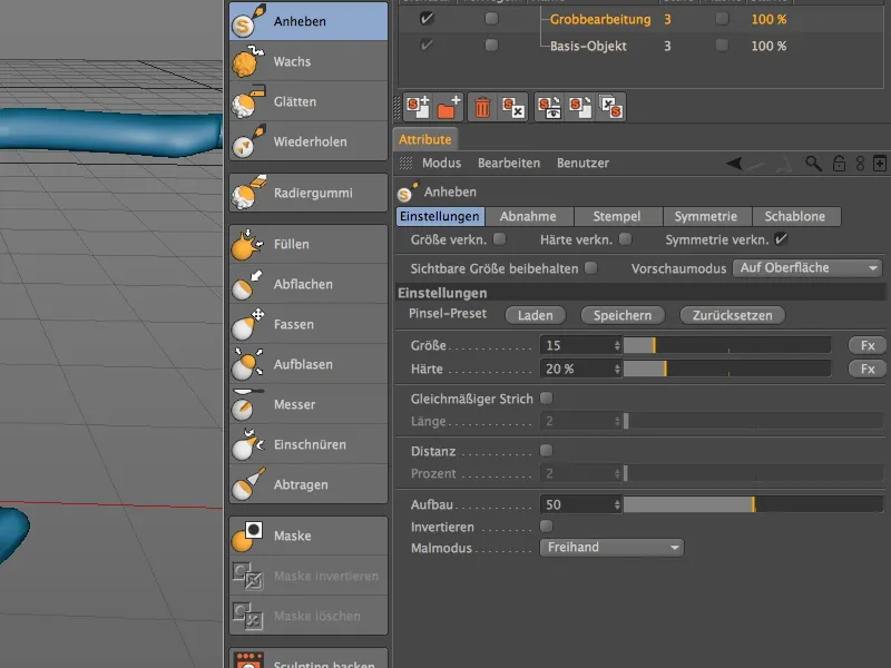 Neu in Release 14 - Modelling von Details mit Sculpting