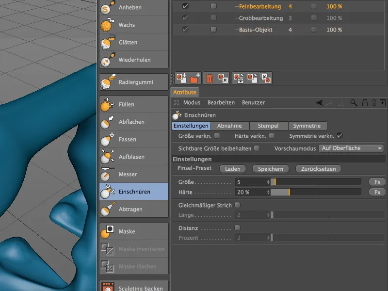 Neu in Release 14 - Modelling von Details mit Sculpting