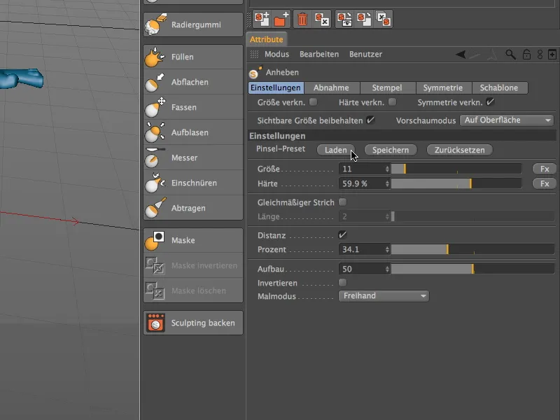 Neu in Release 14 - Modelling von Details mit Sculpting