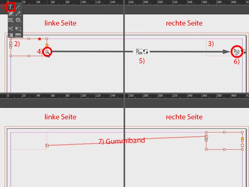 Fortlaufende und doppelte Seitennummierung auf einer Seite