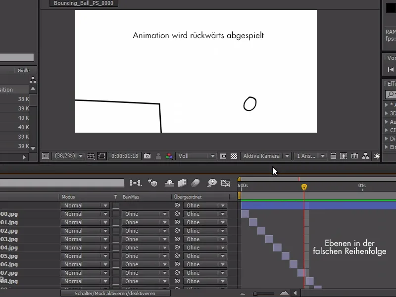 Tipps und Tricks zur Animation in After Effects: Ebenenreihenfolge umkehren