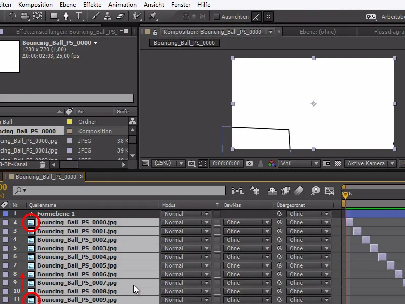 Tipps und Tricks zur Animation in After Effects: Ebenenreihenfolge umkehren