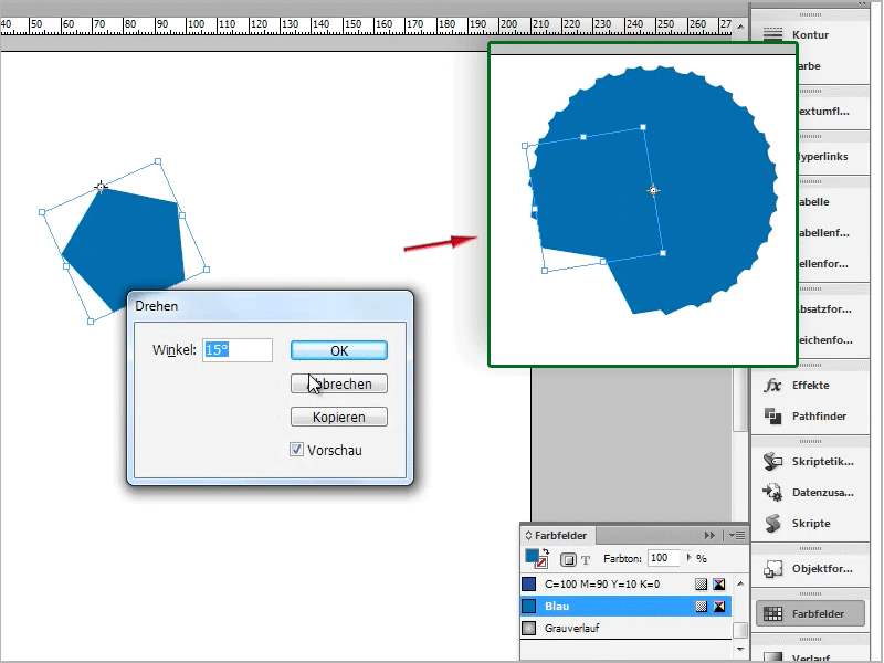 Sfaturi și trucuri pentru Adobe InDesign: Crearea efectului de raze de soare prin copiere inteligentă